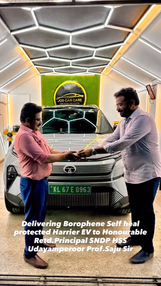 Tata Harrier EV handover at Jos Car Care